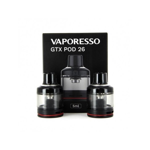 Pack de 2 cartouches GTX Pod 26 5ml Vaporesso Noir  King Vape