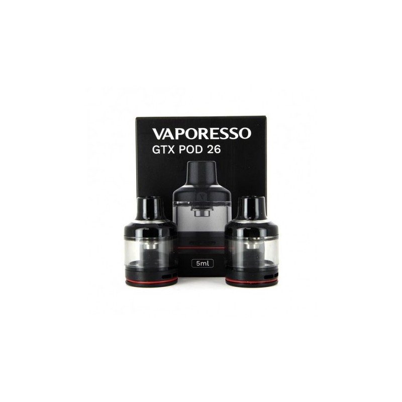 Pack de 2 cartouches GTX Pod 26 5ml Vaporesso Noir | KingVape