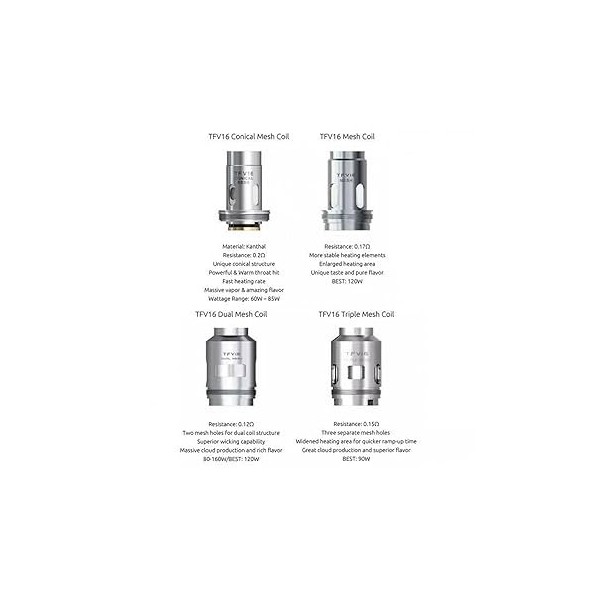 Smok Résistances TFV16 Smoktech King Vape