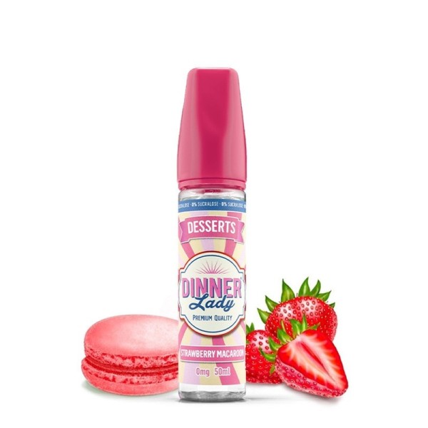 Dinner Lady E-liquide Strawberry Macaron Dessert | KingVape