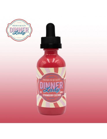 Dinner Lady: Shake N vape 50ML: Strawberry Custard