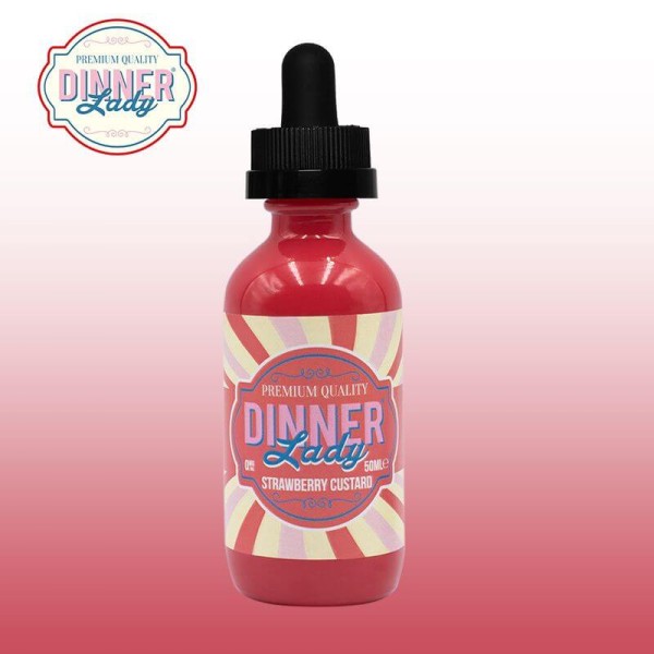 Dinner Lady: Shake N vape 50ML: Strawberry Custard Dinner Lady King...
