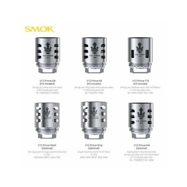 SMOK: Résistances TFV12 Prince Smoktech King Vape