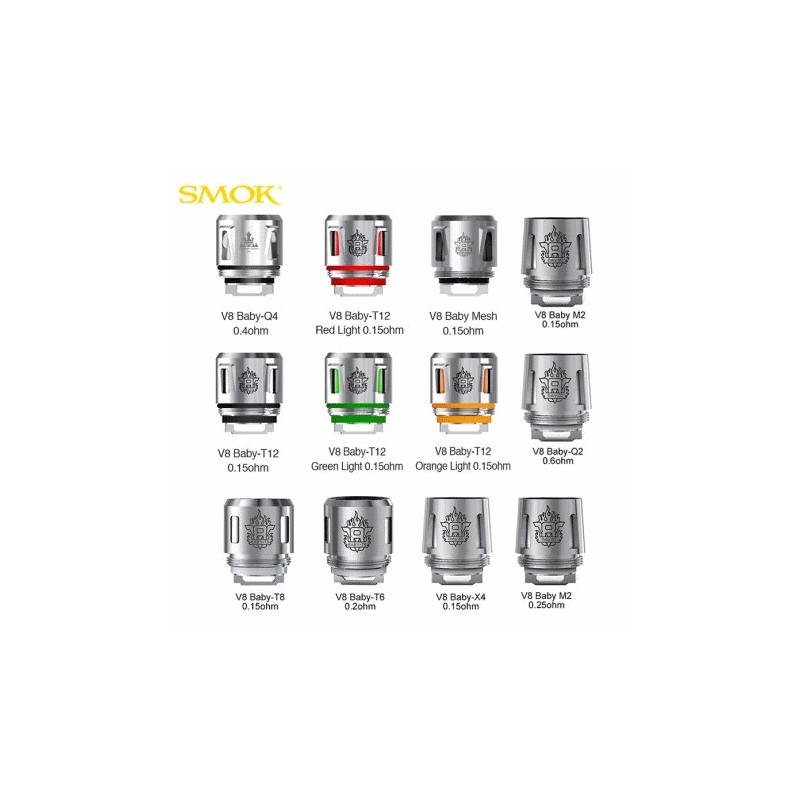 SMOK: Résistances pour TFV8 Baby et TFV12 Baby Prince Smoktech King...